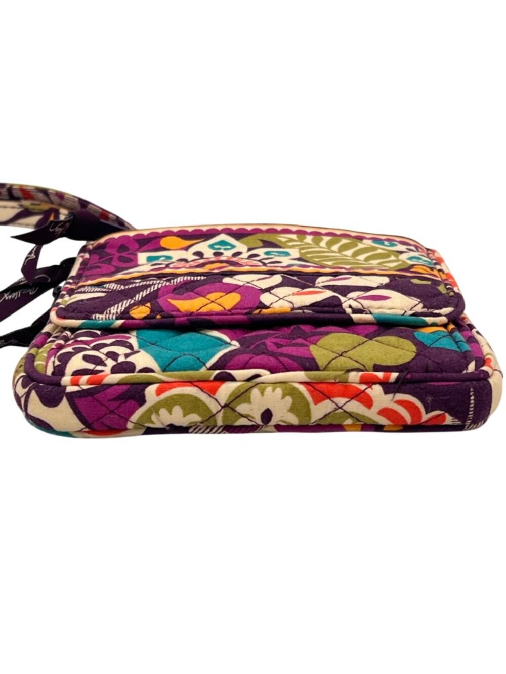Vera Bradley Crossbody Bag Quilted Cotton Adjustable Strap Multiple Compartments - Picture 10 of 15